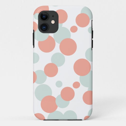 Koraal & Mint Bubbles iPhone 5s draagtas Case-Mate iPhone Case (Achterkant)