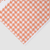 Koraal Moderne Houndstooth w / aangepaste bericht Tissuepapier (Detail)