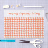 Koraal Moderne Houndstooth w / aangepaste bericht Tissuepapier (Craft)