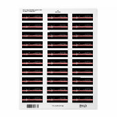 Koraal MonogramV Bruiloft Uitnodigen Retouradres Etiket (Full Sheet)