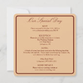 Koraal Moonflower Bloemen Ronde Bruiloft Kaart (Achterkant)