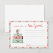 Koraal munt advies voor de pasgetrouwden reizen th informatiekaartje (Voorkant / Achterkant)