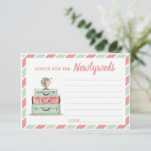 Koraal munt advies voor de pasgetrouwden reizen th informatiekaartje (Staand voorkant)