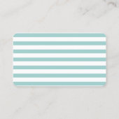 Koraal Munt Quatrefoil Monogram Stripes Patroon Contactkaartje (Achterkant)