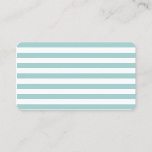 Koraal Munt Quatrefoil Monogram Stripes Patroon Contactkaartje (Achterkant)