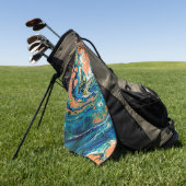 Koraal N Blue Southwestern Abstract Golfhanddoek (Groen)