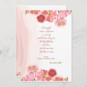 Koraal Nationale Dochters Dag Kaart (Voorkant / Achterkant)