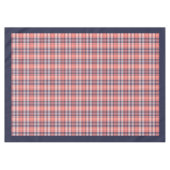 Koraal Navy Plaid Tafelkleed Slank en Hedendaags (Voorkant (Horizontaal))