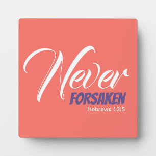 Koraal NOOIT FORSAKEN ScriptHebreeuwen Christelijk Fotoplaat