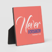 Koraal NOOIT FORSAKEN ScriptHebreeuwen Christelijk Fotoplaat (Voorkant)