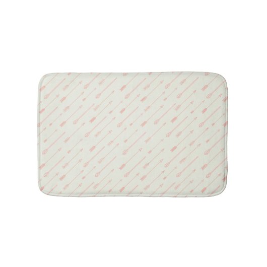 Koraal omlijnd pijlpatroon badmat (Voorkant)