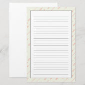 Koraal omlijnd pijlpatroon briefpapier (Voorkant / Achterkant)