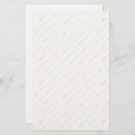 Koraal omlijnd pijlpatroon briefpapier (Voorkant / Achterkant)