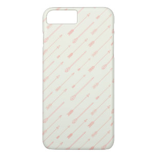 Koraal omlijnd pijlpatroon iPhone 8/7 plus hoesje