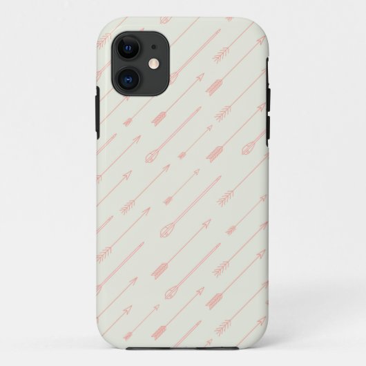Koraal omlijnd pijlpatroon Case-Mate iPhone case (Achterkant)