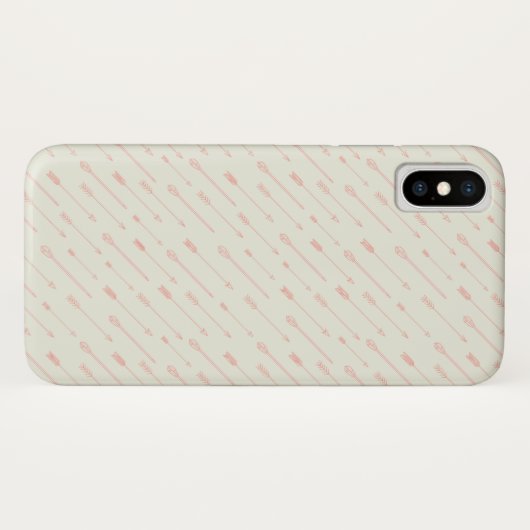 Koraal omlijnd pijlpatroon Case-Mate iPhone case (Achterkant (horizontaal))
