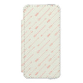 Koraal omlijnd pijlpatroon incipio iPhone portemonnee hoesje (Voorkant Agenda)