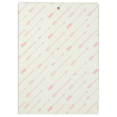 Koraal omlijnd pijlpatroon klembord (Achterkant)