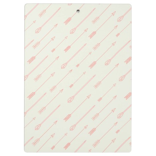 Koraal omlijnd pijlpatroon klembord (Achterkant)