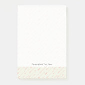 Koraal omlijnd pijlpatroon post-it® notes (Voorkant)
