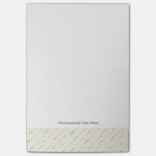 Koraal omlijnd pijlpatroon post-it® notes