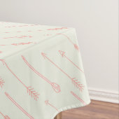 Koraal omlijnd pijlpatroon tafelkleed (Voorbeeld)