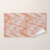Koraal, oranje, beige, grijze zigzag. bad handdoek (Handdoek)