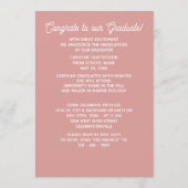 Koraal Oranje Blush Rood Salie Groen Afstuderen Aankondiging (Achterkant)