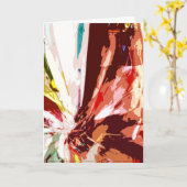 Koraal Oranje Bruin Wit Abstract Fantasevloer Kaart (Gele Bloem)