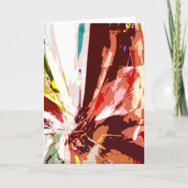 Koraal Oranje Bruin Wit Abstract Fantasevloer Kaart