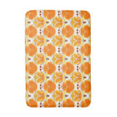 Koraal Oranje en Cream Batik Pattern Badmat (Voorkant Verticaal)