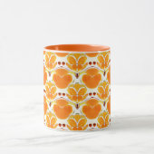 Koraal Oranje en Cream Batik Pattern Mok (Midden)