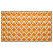 Koraal Oranje en Cream Batik Pattern Stof (Fat Quarter)
