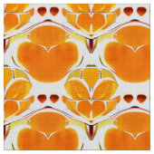 Koraal Oranje en Cream Batik Pattern Stof (Close Up)
