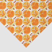Koraal Oranje en Cream Batik Pattern Tissuepapier (Detail)