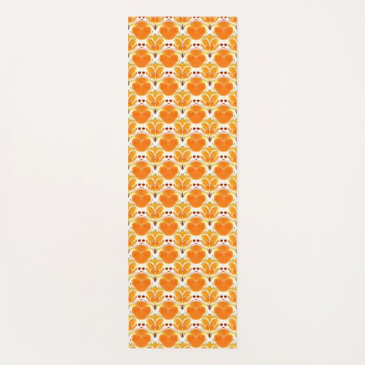 Koraal Oranje en Cream Batik Pattern Yogamat (Voorkant)