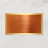Koraal Oranje goud Lijst Minimummetaal Visitekaartje (Achterkant)