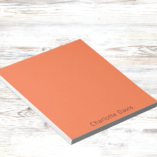 Koraal oranje naam notitieblok