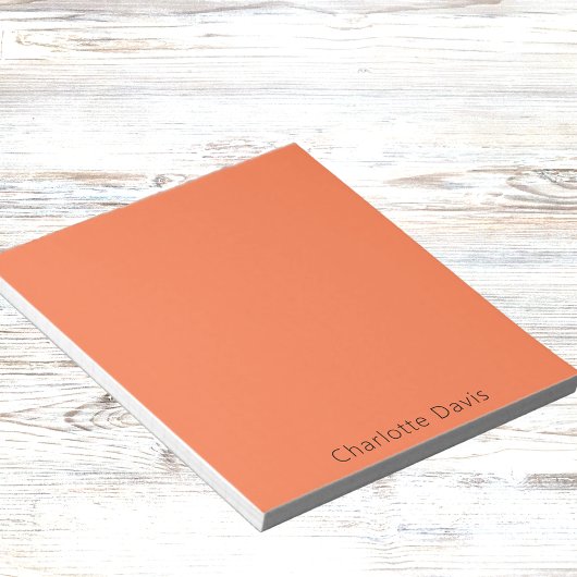 Koraal oranje naam notitieblok