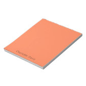 Koraal oranje naam notitieblok (Linkerzijde)
