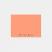 Koraal oranje naam post-it® notes (Voorkant)