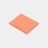 Koraal oranje naam post-it® notes (Schuin)