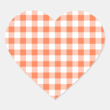 Koraal (Oranje roze) en witte gingham
