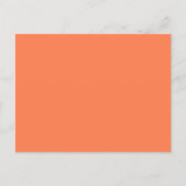 Koraal (Oranje roze) vaste kleur Briefkaart