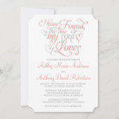 Koraal Oranje soep houdt van harthuwelijk Kaart (Voorkant)