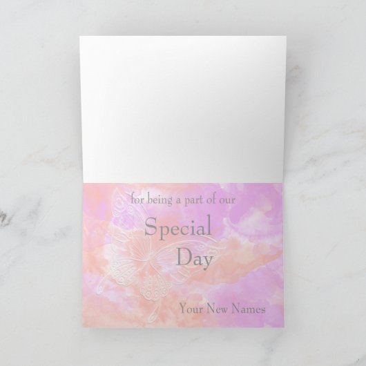 Koraal Orchidee Waterverf Butterfly Bliss Bedankt (Binnen)