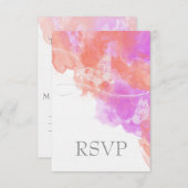 Koraal Orchidee Waterverf Butterfly Bliss RSVP (Voorkant / Achterkant)