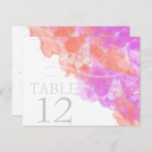 Koraal Orchidee Waterverf Butterfly Bliss Table Ka Briefkaart (Voorkant / Achterkant)