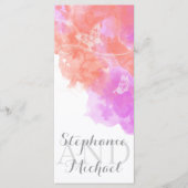 Koraal Orchidee Waterverf Butterfly Program Rack Programmakaart (Voorkant)