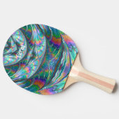 KORAAL ~ PASTELS ~ Originele fractal ~ Tafeltennisbatje (Zijkant)
